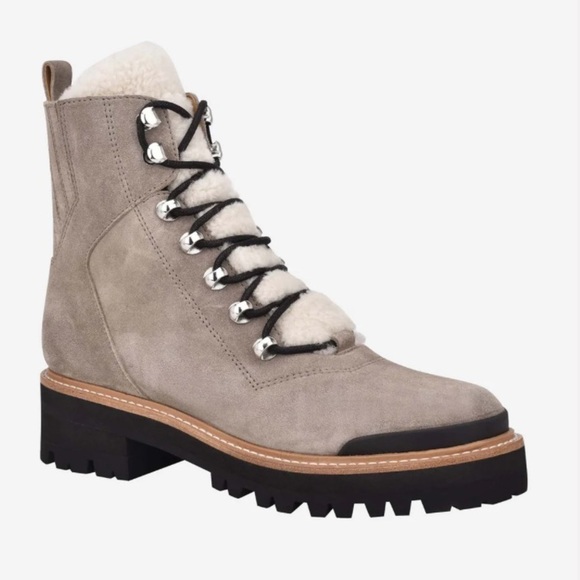 Marc Fisher Izzie Lugsole Ankle Boot Medium Gray